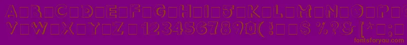 CrazyCreaturesNormal Font – Brown Fonts on Purple Background
