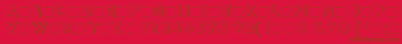 CrazyCreaturesNormal Font – Brown Fonts on Red Background