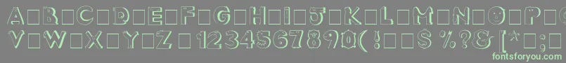 CrazyCreaturesNormal-Schriftart – Grüne Schriften auf grauem Hintergrund