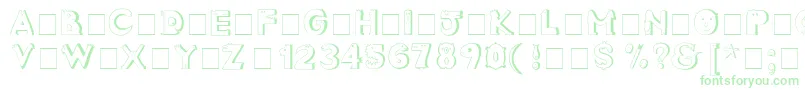CrazyCreaturesNormal Font – Green Fonts on White Background