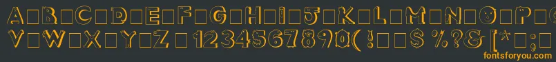 CrazyCreaturesNormal Font – Orange Fonts on Black Background