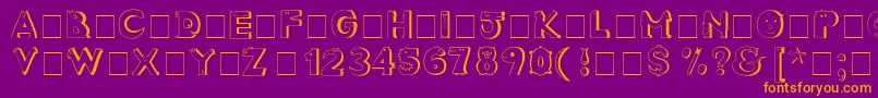 CrazyCreaturesNormal Font – Orange Fonts on Purple Background