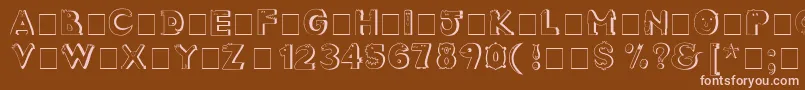 CrazyCreaturesNormal Font – Pink Fonts on Brown Background