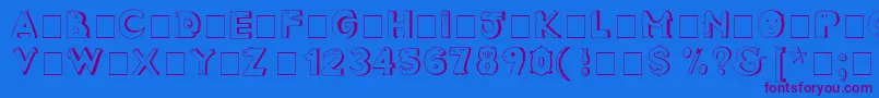 CrazyCreaturesNormal Font – Purple Fonts on Blue Background