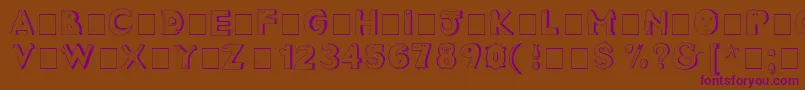 CrazyCreaturesNormal Font – Purple Fonts on Brown Background