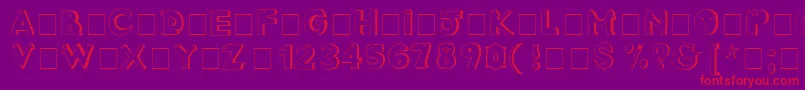 CrazyCreaturesNormal Font – Red Fonts on Purple Background