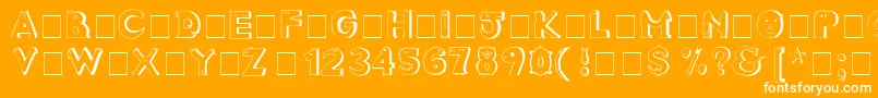 CrazyCreaturesNormal Font – White Fonts on Orange Background