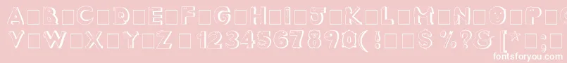 CrazyCreaturesNormal Font – White Fonts on Pink Background