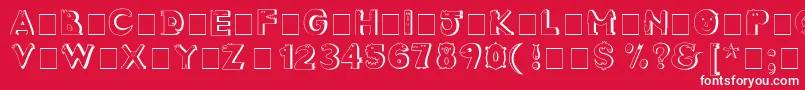 CrazyCreaturesNormal Font – White Fonts on Red Background