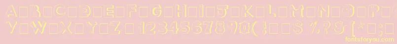 CrazyCreaturesNormal Font – Yellow Fonts on Pink Background