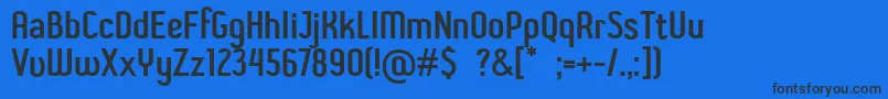 ShiftTypeBasic Font – Black Fonts on Blue Background