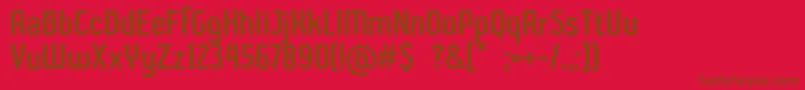 Police ShiftTypeBasic – polices brunes sur fond rouge