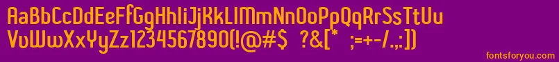 ShiftTypeBasic Font – Orange Fonts on Purple Background