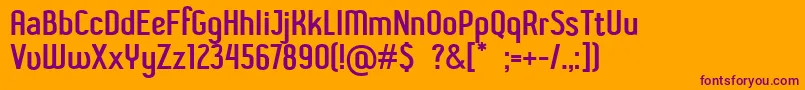 Шрифт ShiftTypeBasic – фиолетовые шрифты на оранжевом фоне