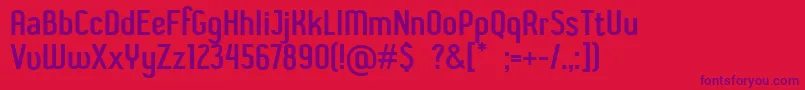 Police ShiftTypeBasic – polices violettes sur fond rouge
