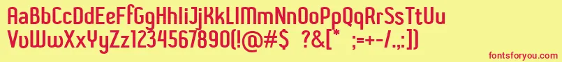 ShiftTypeBasic Font – Red Fonts on Yellow Background