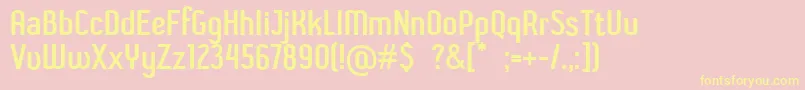 ShiftTypeBasic Font – Yellow Fonts on Pink Background
