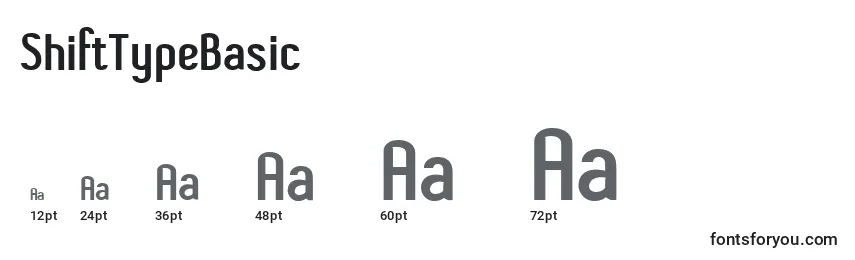 Размеры шрифта ShiftTypeBasic