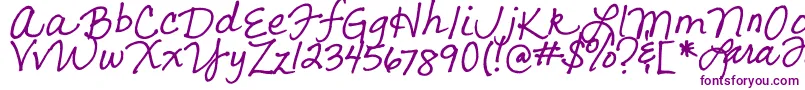 LarasLetters Font – Purple Fonts on White Background