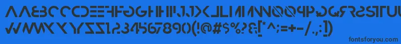 HbmRazedBoldPersonalUseOnly Font – Black Fonts on Blue Background