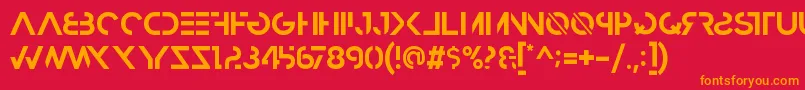 HbmRazedBoldPersonalUseOnly Font – Orange Fonts on Red Background