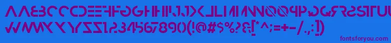 HbmRazedBoldPersonalUseOnly Font – Purple Fonts on Blue Background