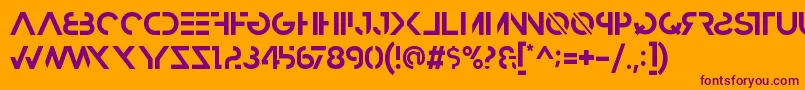 HbmRazedBoldPersonalUseOnly Font – Purple Fonts on Orange Background