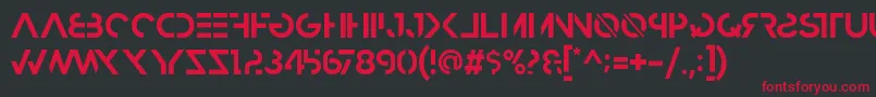 フォントHbmRazedBoldPersonalUseOnly – 黒い背景に赤い文字