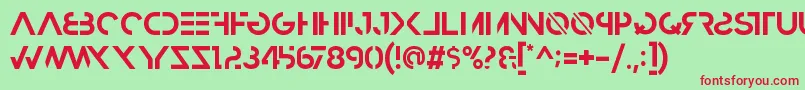 HbmRazedBoldPersonalUseOnly Font – Red Fonts on Green Background