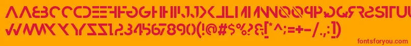 HbmRazedBoldPersonalUseOnly Font – Red Fonts on Orange Background