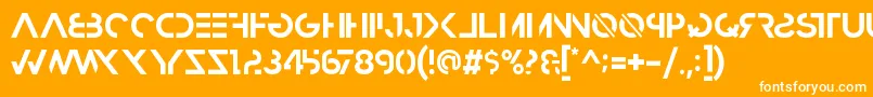 フォントHbmRazedBoldPersonalUseOnly – オレンジの背景に白い文字