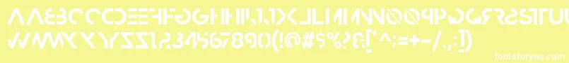 HbmRazedBoldPersonalUseOnly Font – White Fonts on Yellow Background