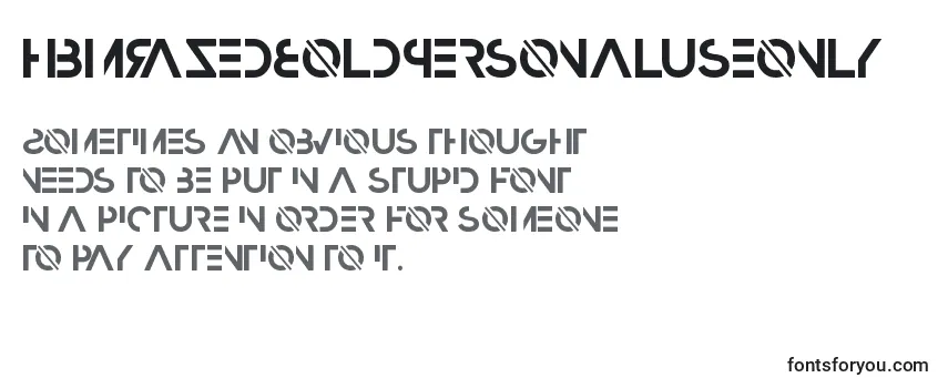 HbmRazedBoldPersonalUseOnly Font
