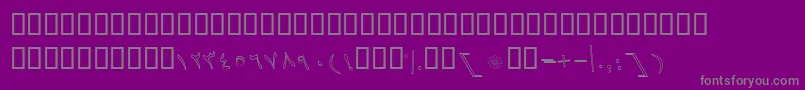 Шрифт BBaranOutlineItalic – серые шрифты на фиолетовом фоне