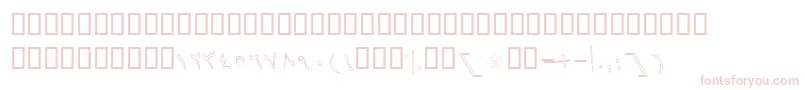 BBaranOutlineItalic-Schriftart – Rosa Schriften auf weißem Hintergrund