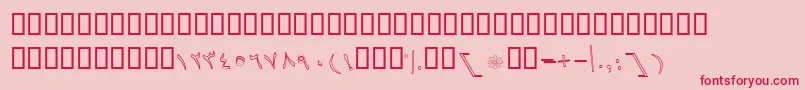 BBaranOutlineItalic Font – Red Fonts on Pink Background