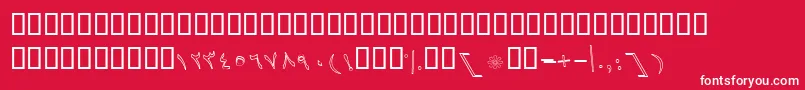 BBaranOutlineItalic Font – White Fonts on Red Background