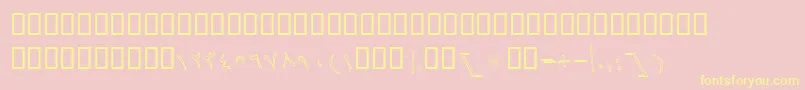 BBaranOutlineItalic Font – Yellow Fonts on Pink Background