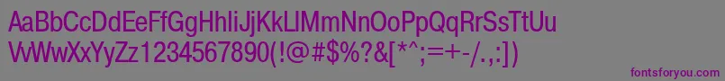 Шрифт Pragmaticacondctt – фиолетовые шрифты на сером фоне