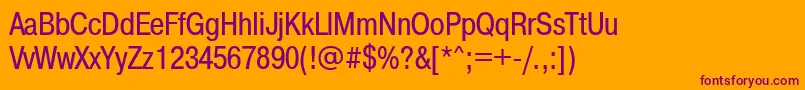 Pragmaticacondctt Font – Purple Fonts on Orange Background