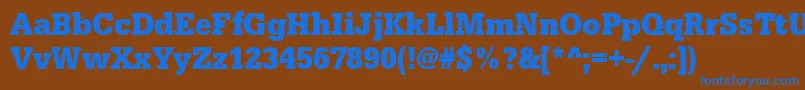More about UrwegyptiennetextnarBold Font UrwegyptiennetextnarBold Font – Blue Fonts on Brown Background