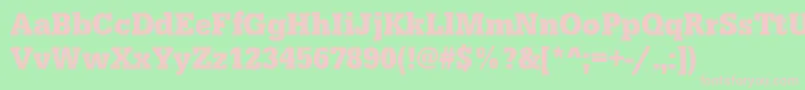 UrwegyptiennetextnarBold Font – Pink Fonts on Green Background