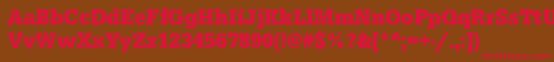 UrwegyptiennetextnarBold Font – Red Fonts on Brown Background