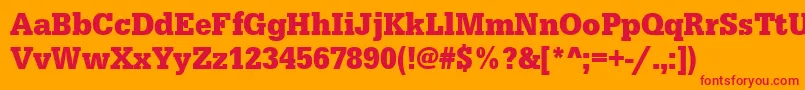 More about UrwegyptiennetextnarBold Font UrwegyptiennetextnarBold Font – Red Fonts on Orange Background