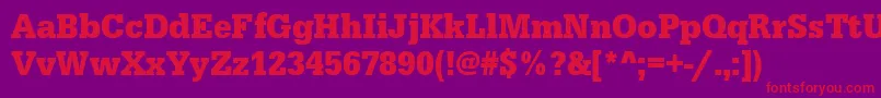 Police UrwegyptiennetextnarBold – polices rouges sur fond violet