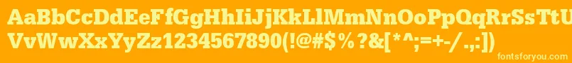 UrwegyptiennetextnarBold Font – Yellow Fonts on Orange Background
