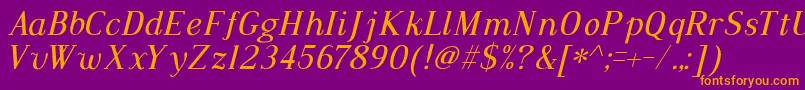 fuente DustismoRomanItalic – Fuentes Naranjas Sobre Fondo Morado