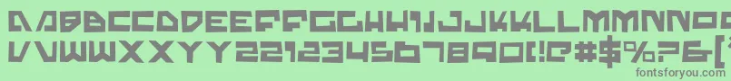 TrajiaTrash Font – Gray Fonts on Green Background