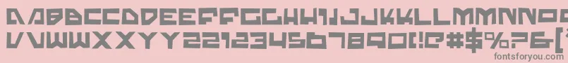 TrajiaTrash Font – Gray Fonts on Pink Background