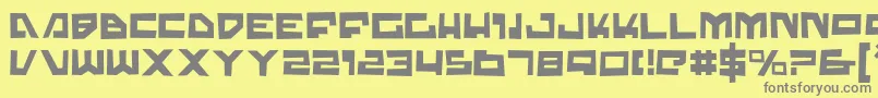 フォントTrajiaTrash – 黄色の背景に灰色の文字